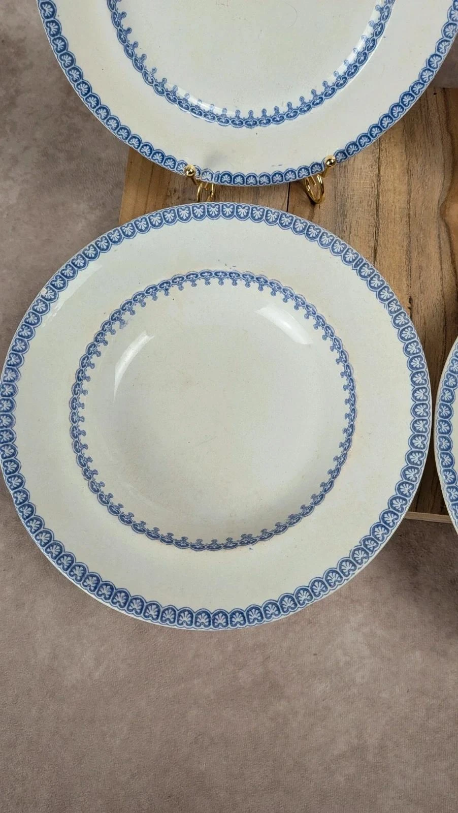 Lot of 4 old English plates – Etruscan Border model – photo 3